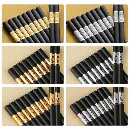 10Pairs Premium Quality Reusable Chopsticks Dishwasher Safe Fiberglass Chopstick - Aimall