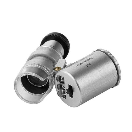 60X Magnifying Loupe Jewelry Jewelers Pocket Magnifier Loop Eye Coins Led Light - Aimall