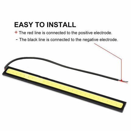 10X 12V Waterproof White DRL LED Strip Lights Bars Camping Caravan Boat Car COB - Aimall
