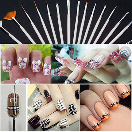 30pcs DIY Nail Art Painting Drawing Design Brushes Dotting Pen Tool Pen kit AUS - Aimall