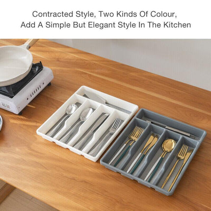 Kitchen Cutlery Large Tray Utensil Organiser Drawer Insert Divider Multi-purpose - Aimall