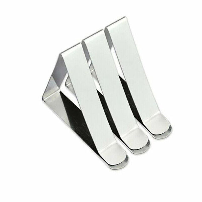 12PCS Stainless Steel Tablecloth Clips Desk Table Cloth Cover Clamp Holder Party - Aimall