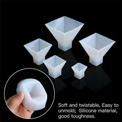 Pyramid Silicone Mold Epoxy Resin Jewelry Making Mould Pendant Craft DIY Supply - Aimall