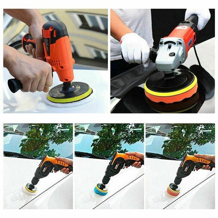 22pcs 3" Buffing Waxing Polishing Sponge Pads Kit Set For Car Polisher Drill AU - Aimall