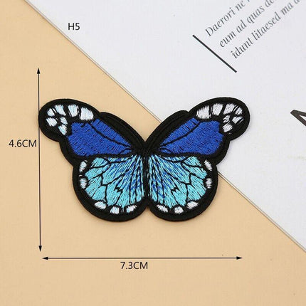 20PCS Colourful Butterfly Applique Lace Trims Sewing Embroidery Craft Patch Sew - Aimall