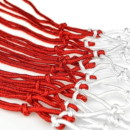 2PCS All-Weather Basketball Net Red+White+Blue Tri-Color Basketball Hoop Net AU - Aimall