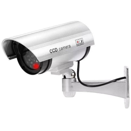 2PCS Solar Power Dummy Fake Security CCTV Camera LED Light Surveillance Outdoor - Aimall