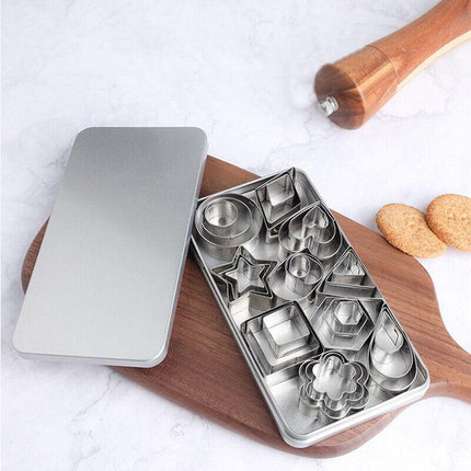 30X Polymer Clay Cutter Stainless Steel Geometry Pottery Tool Cutting Mould DIY - Aimall