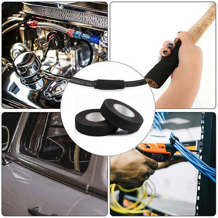 7Roll Electrical Harness Tape Wire Loom Cloth Noise Damping Heat Proof 19mmX15M - Aimall