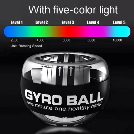 LED Wrist Ball Trainer Relax Gyroscope Ball Muscle Power Ball Gyro Arm Exerciser - Aimall