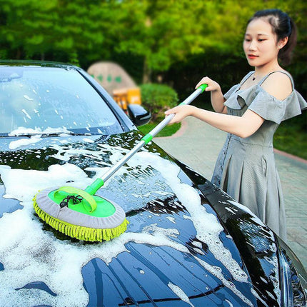 New Telescopic Car Brush Wash Soft Care Mop Vehicle Cleaning Window Adjustable - Aimall