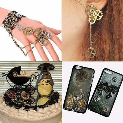 100g Assorted Gears Steampunk Cogs Gears Pendants Clock Wheels Gear Mix DIY Craf - Aimall