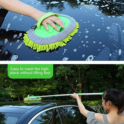 New Telescopic Car Brush Wash Soft Care Mop Vehicle Cleaning Window Adjustable - Aimall
