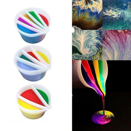 Split Cup Silicone Pouring Tool for Acrylic Paint Epoxy Resin DIY Art Craft Kit. - Aimall