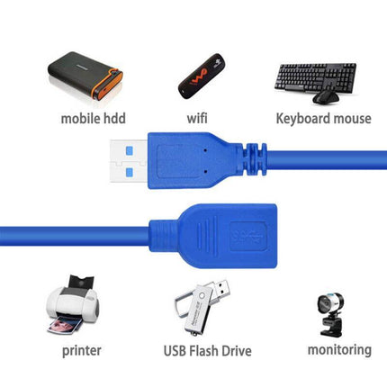 SuperSpeed USB 3.0 Male to Female Data Cable Extension Cord For Laptop PC Camera - Aimall