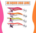 4 X Squid Jigs Lure 2.0 Egi Glow Tail Tackle Calamari Squid Jig Fishing Lures AU - Aimall