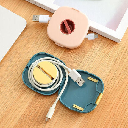 Case Cord Tangle Free Organizer Portable Earphones Manager Wire Winder Cable AU - Aimall