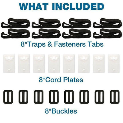 Pool Cover Roller Attachment Straps Kit 8PCS for Swimming Solar Pool - Aimall