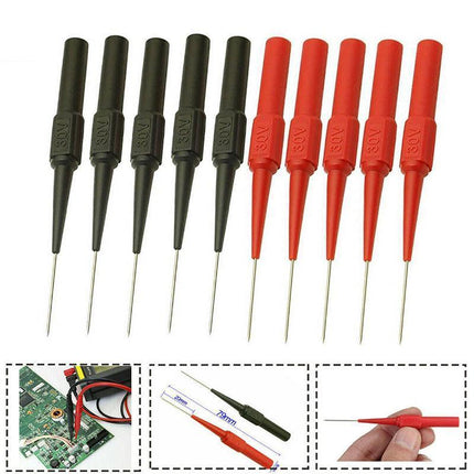 4* Multimeter Testing Lead Fluke Extention Back Probes Sharp Needles Micro Pins - Aimall