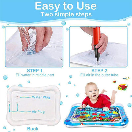 Baby Water Play Inflatable Mat Kids Children Infants Tummy Fun Time Sea World AU - Aimall