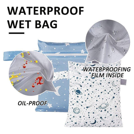 2PCS/Set 18 x 25cm Small Waterproof Wet Bag Stroller Hanging Organizer Bag - Aimall
