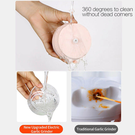 250ML USB Rechargeable Mini Food Garlic Grinder Electric Garlic Chopper Cordless - Aimall