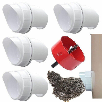 New Chicken Feeder Poultry Pro Feeder DIY Port PVC Gravity Fed Chicken Feeder - Aimall