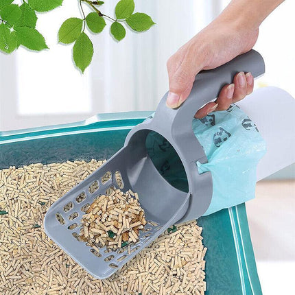 Cat Litter Scoop Integrated Detachable Shovel Holder Poop Pet Sifter Cleaning - Aimall
