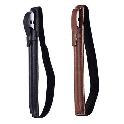PENCIL HOLDER CASE PROTECTIVE SLEEVE POUCH TABLET FOR APPLE IPAD PEN Black Brown - Aimall