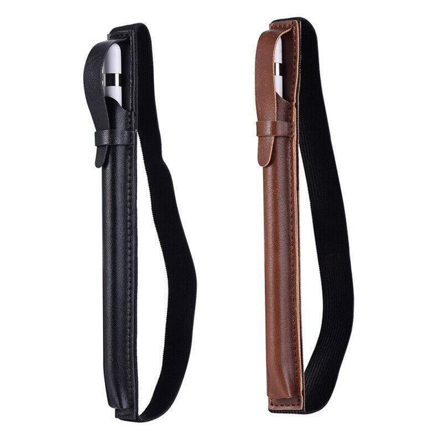 PENCIL HOLDER CASE PROTECTIVE SLEEVE POUCH TABLET FOR APPLE IPAD PEN Black Brown - Aimall