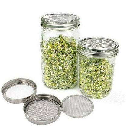 Metal Mesh Screen Sprouting Strainer Lid Filter Cover For Wide Mouth Mason Jar - Aimall