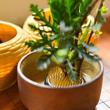 Round Flower Base Holder Spiky Frog Fixed Tool Floral Arrange For Ikebana Kenzan - Aimall