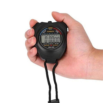 2X Handheld Stop watch Digital Chronograph Sports Counter StopWatch Timer Alarm - Aimall