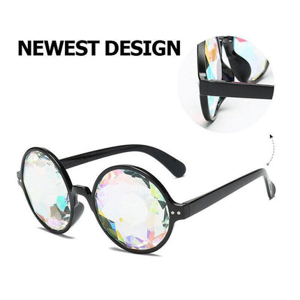 Kaleidoscope Glasses Rave Festival EDM Sunglasses Diffracted Lens Party Show AU - Aimall