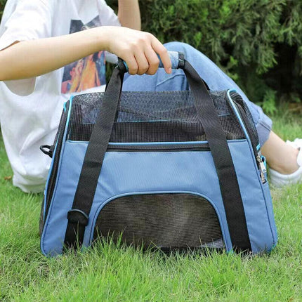 Pet Carrier Bag Portable Large Cat Dog Comfort Tote Travel Bag Airline Approved - Aimall
