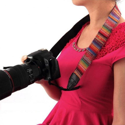 Camera Strap Compatible With Sony Nikon Olympus DSLR Canon Vintage Shoulder Neck - Aimall