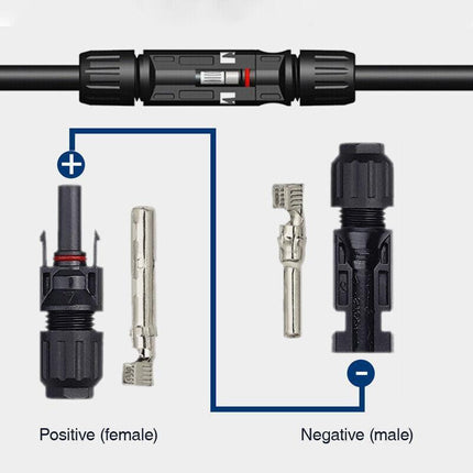 5~20PCS Connectors For IP67 MC4 Solar Panel 30A Line Plug Socket Male &amp; Female M - Aimall