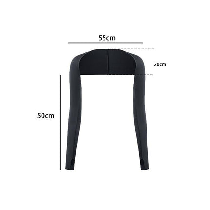 UV Sun Protection Arm Cooling Shawl Sleeves with Finger Hole for Women Outdoor - Aimall