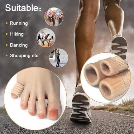 5PCS Silicone Tube Toe Gel Protector Corn Relief Foot Pain Soft Cushion Pad Cap - Aimall
