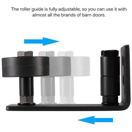 Barn Door Hardware Bottom Floor Guide Stay Roller Adjustable Wall Sliding Tool - Aimall