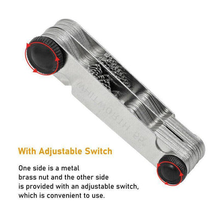 52 Blades Screw Gauge Thread Pitch Gage 60° Metric 55° Whit Worth Lock Up Device - Aimall