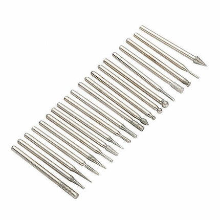 90PCS Diamond Burr Engraving Rotary Tool Drill Bit Kit Burrs DREMEL AU 90 pc 3mm - Aimall