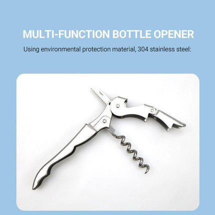 Waiters Friend Corkscrew Stainless Steel Wine Bottle Opener Screw Knife Bar AU - Aimall