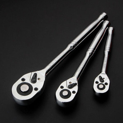 1/4" 3/8" 1/2" Ratchet Wrench Handle Drive Socket Spanner Quick Release Heavy AU - Aimall
