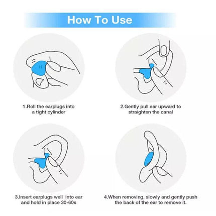 6PCS Soft Silicone Ear Plugs Comfortable Adjustable Anti Sleep Snore Moldable AU - Aimall