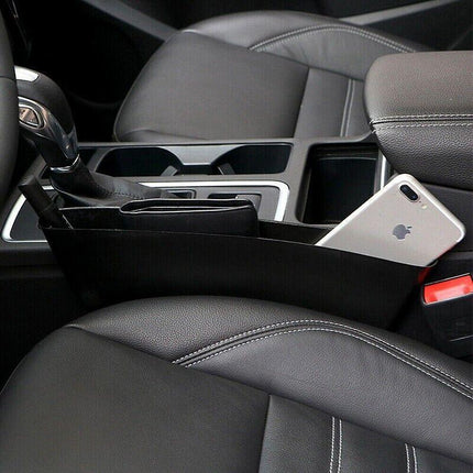 2PCS Car Seat Organiser Keys Pocket Caddy Phone Holder Side Slit Gap Storage Box - Aimall