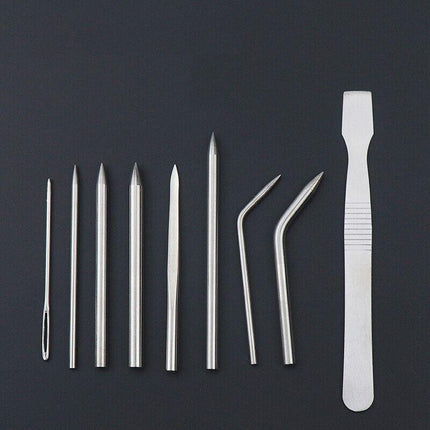 6/9 PCS Stainless Steel Paracord Bracelet Fid Lacing Stitching Needles Tool Set - Aimall