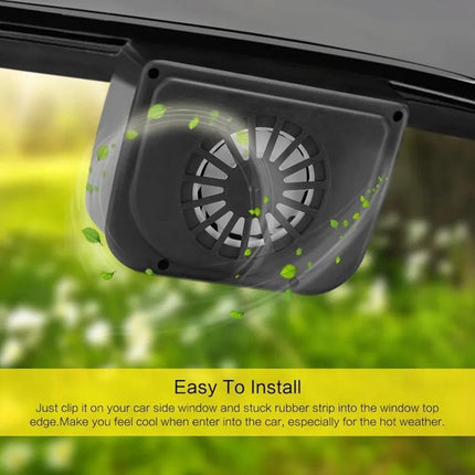 Solar Power Air Vent Vehicle Car Window Fan Auto Ventilator - Aimall