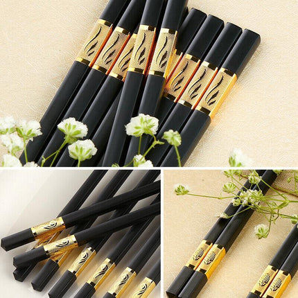 10Pairs Premium Quality Reusable Chopsticks Dishwasher Safe Fiberglass Chopstick - Aimall