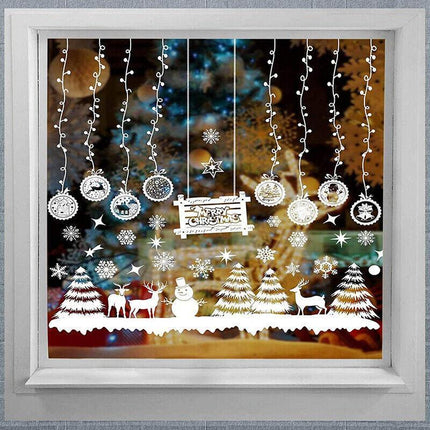 Christmas Window Glass Sticker Decal Mural Home Decoration Wall Stickers Wall AU - Aimall
